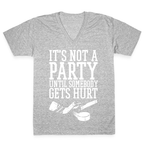 Hockey Party V-Neck Tee Shirt