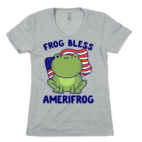 Frog Bless Amerifrog Womens T-Shirt