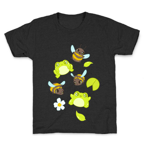 Cute Bees and Frogs Pattern Kids T-Shirt
