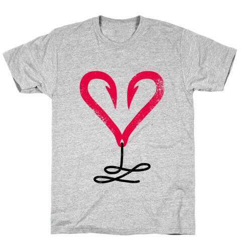 I Love Fishing (Hook Heart) T-Shirt