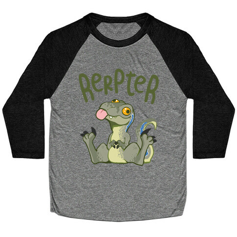 Derpy Raptor Rerpter Baseball Tee