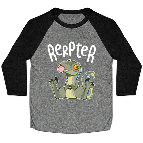 Derpy Raptor Rerpter Baseball Tee