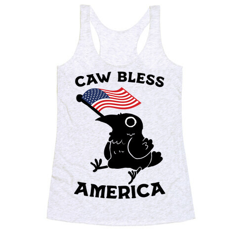 Caw Bless America Racerback Tank Top