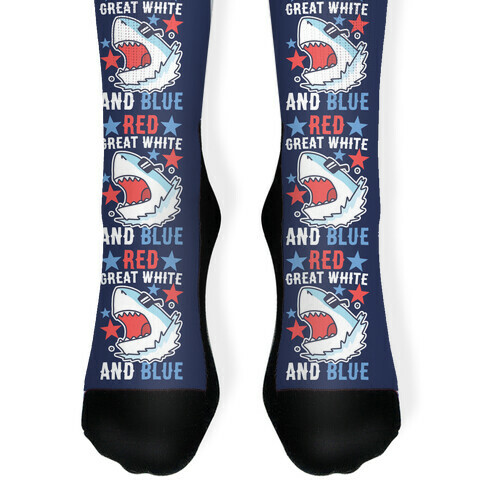 Red, Great White and Blue Sock