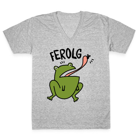 FEROLG - Feral Girl Frog V-Neck Tee Shirt