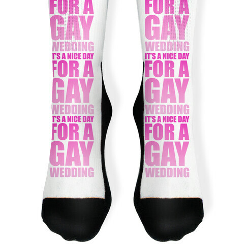 Nice Day for a Gay Wedding Sock
