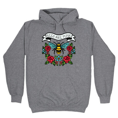 Bees Are Punk Hooded Sweatshirt