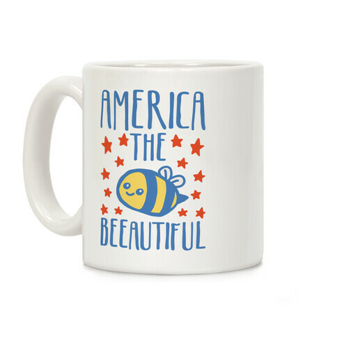 America The Beeautiful Bumble Bee 'Merica Parody Coffee Mug