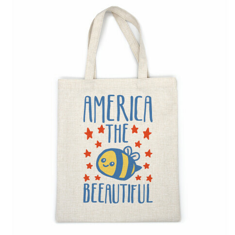 America The Beeautiful Bumble Bee 'Merica Parody Casual Tote