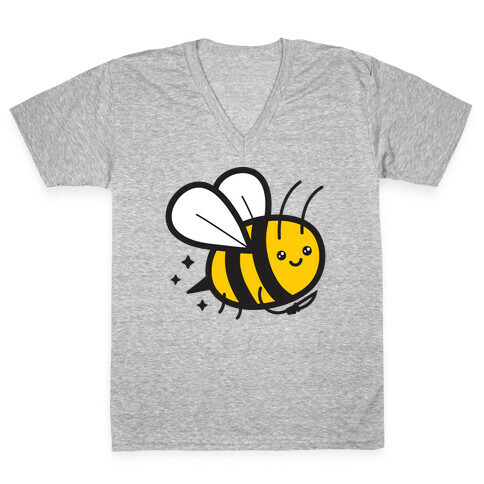 Bee With Knife V-Neck Tee Shirt