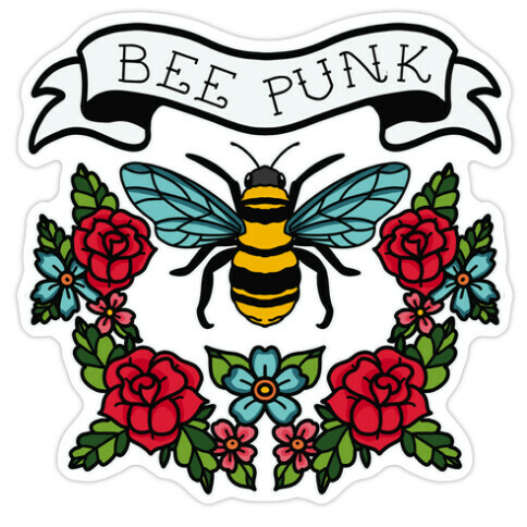 Bee Punk Die Cut Sticker