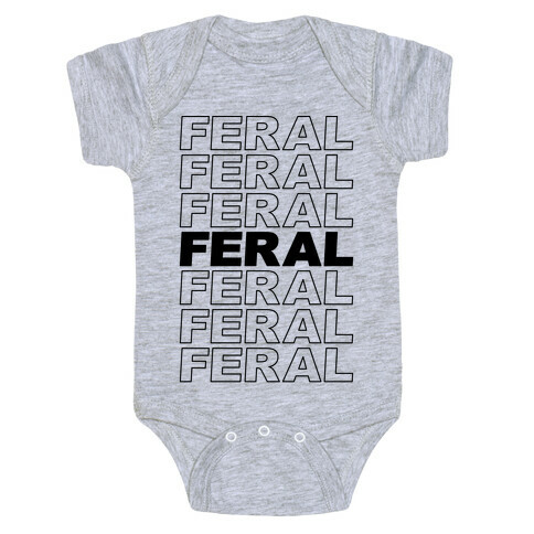 Feral Thank You Bag Parody Baby One-Piece