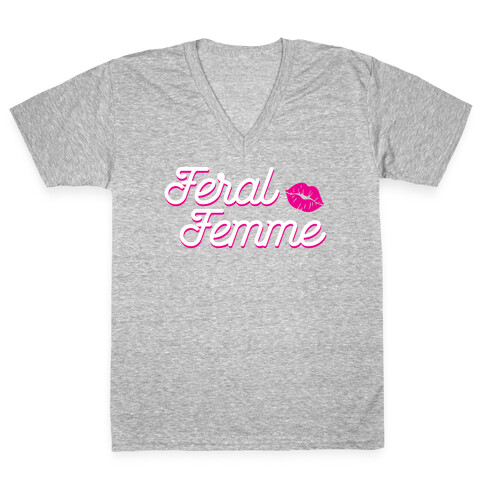 Feral Femme V-Neck Tee Shirt