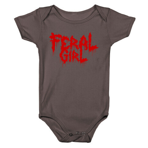 Feral Girl Metal Band Parody Baby One-Piece