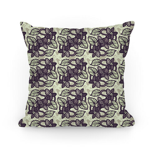 Muted Violet Pattern Pillow (Ochre) Pillow