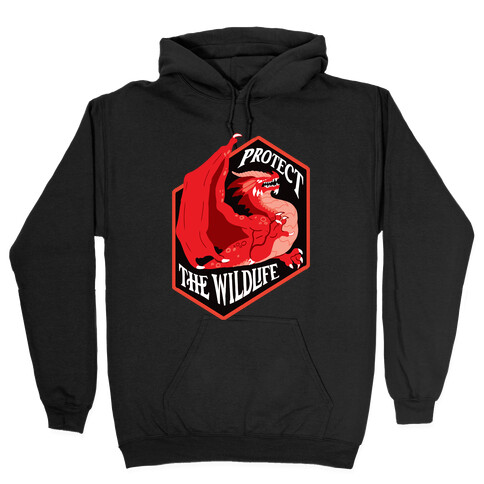 Protect The Wildlife Red Dragon Hooded Sweatshirt