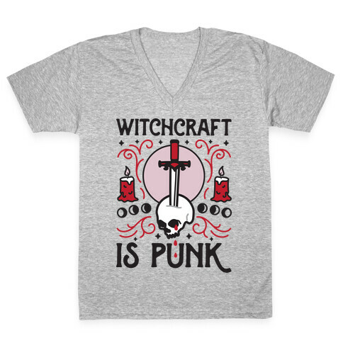 Witchcraft is Punk V-Neck Tee Shirt