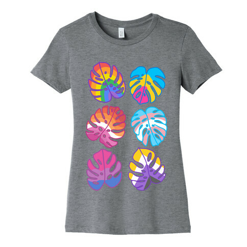 Pride Monstera Pattern Womens T-Shirt