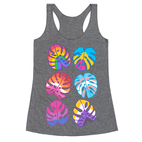 Pride Monstera Pattern Racerback Tank Top