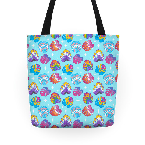 Pride Monstera Pattern Tote