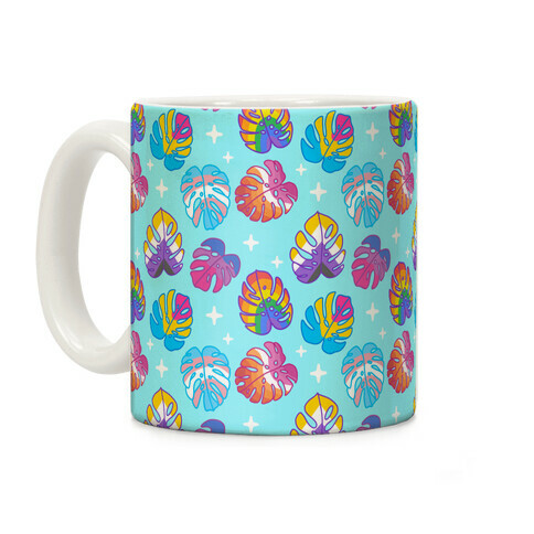 Pride Monstera Pattern Coffee Mug