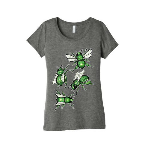 Green Orchid Bee Pattern (Flowerless) Womens T-Shirt