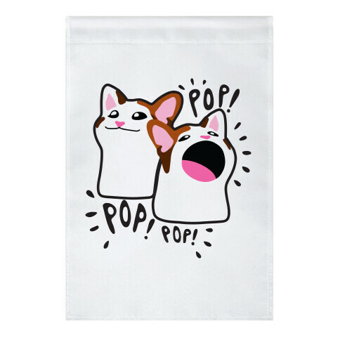 Pop Cat Garden Flag