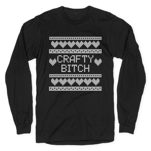 Crafty Bitch Knitting Pattern Long Sleeve T-Shirt