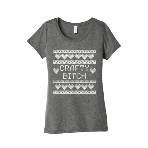 Crafty Bitch Knitting Pattern Womens T-Shirt