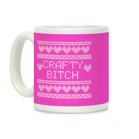 Crafty Bitch Knitting Pattern Coffee Mug