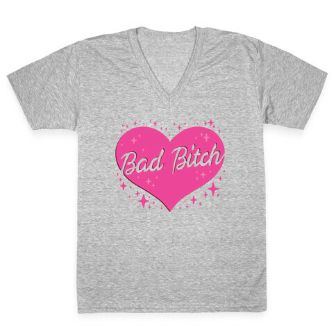 Bad Bitch Barbie Parody V-Neck Tee Shirt