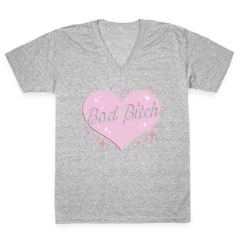 Bad Bitch Barbie Parody V-Neck Tee Shirt