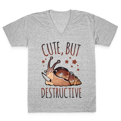 Cute, But Destructive V-Neck Tee Shirt