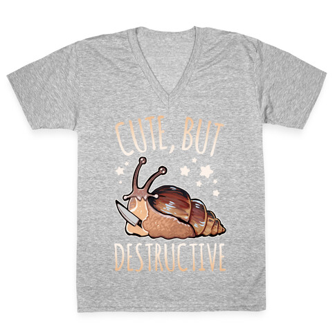 Cute, But Destructive V-Neck Tee Shirt