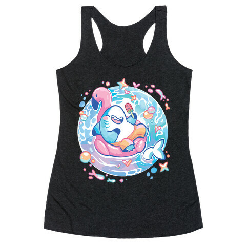 Kawaii Summer Shark Racerback Tank Top