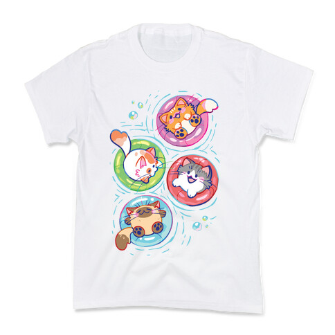 Pool Party Cats Kids T-Shirt