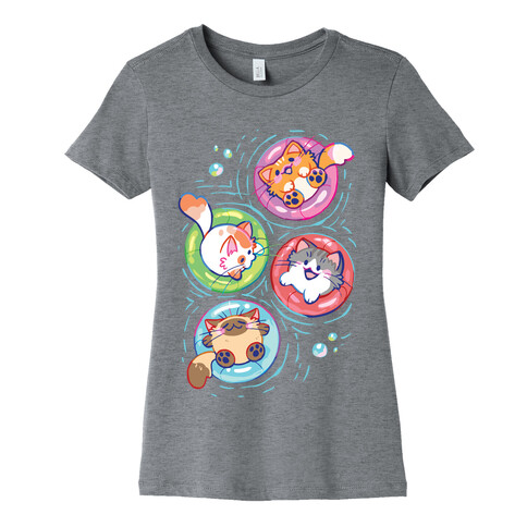 Pool Party Cats Womens T-Shirt