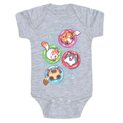Pool Party Cats Baby One-Piece