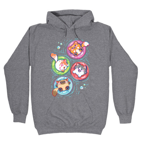 Pool Party Cats Hooded Sweatshirt