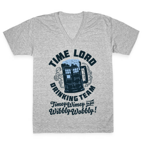 Time Lord Drinking Team V-Neck Tee Shirt