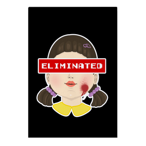 Eliminated (Red Light, Green Light Girl) Garden Flag