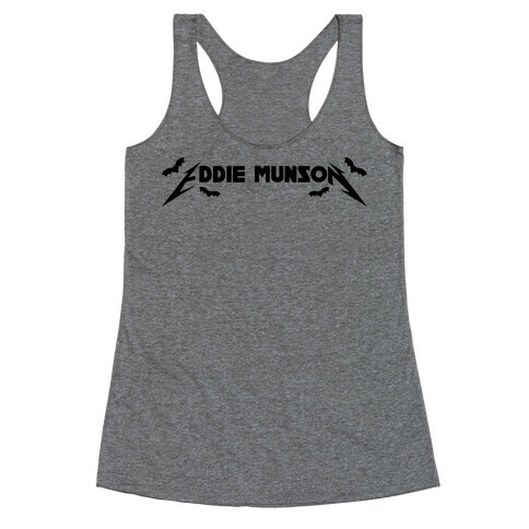 Eddie Munson Bat Band Parody Racerback Tank Top