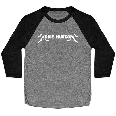 Eddie Munson Bat Band Parody Baseball Tee