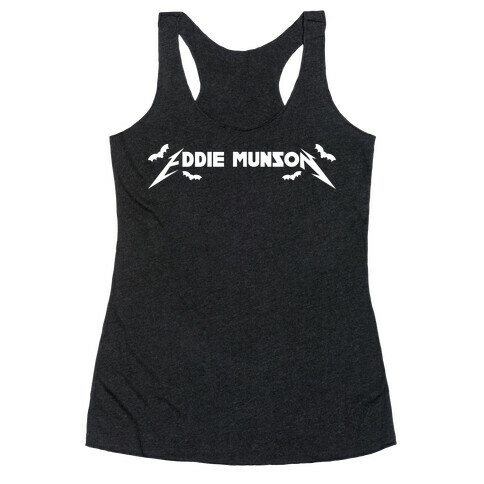 Eddie Munson Bat Band Parody Racerback Tank Top