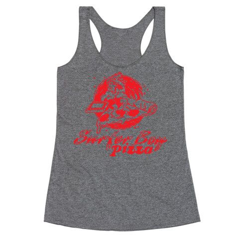 Surfer Boy Pizza Racerback Tank Top