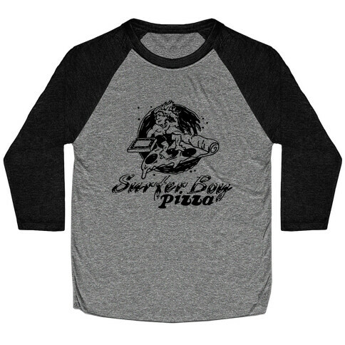 Surfer Boy Pizza Baseball Tee