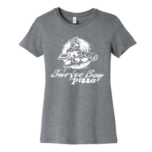 Surfer Boy Pizza Womens T-Shirt