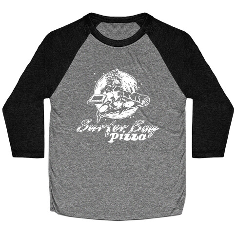 Surfer Boy Pizza Baseball Tee