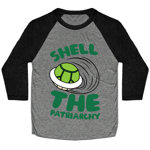 Green Shell The Patriarchy Baseball Tee