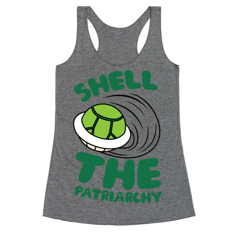 Green Shell The Patriarchy Racerback Tank Top